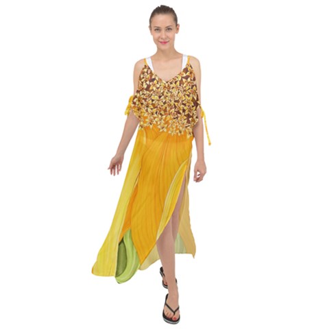 Maxi Chiffon Cover Up Dress 