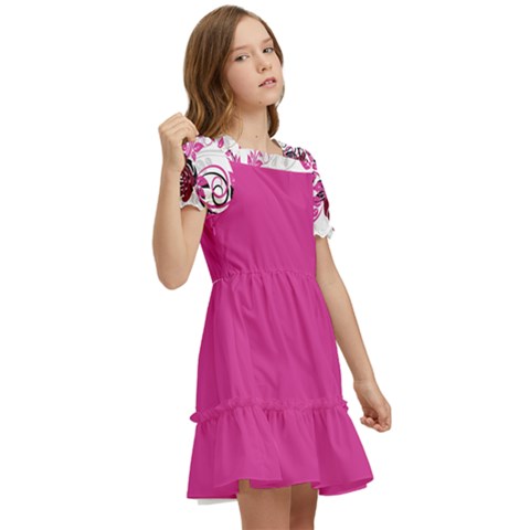 Kids  Puff Sleeved Dress 