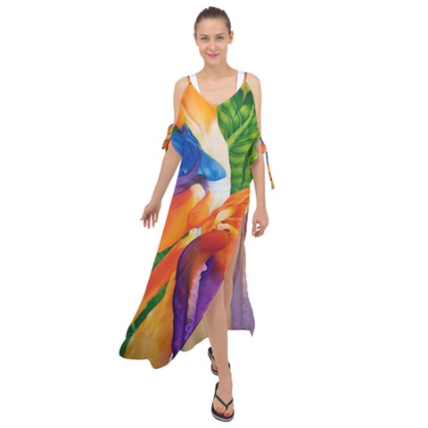 Maxi Chiffon Cover Up Dress 