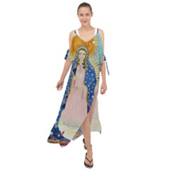 chiffon cover-up dress - our lady of guadalupe - Maxi Chiffon Cover Up Dress