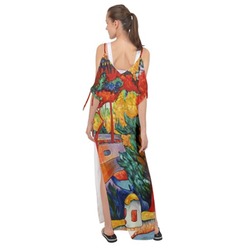 Maxi Chiffon Cover Up Dress 