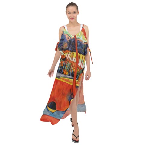 Maxi Chiffon Cover Up Dress 