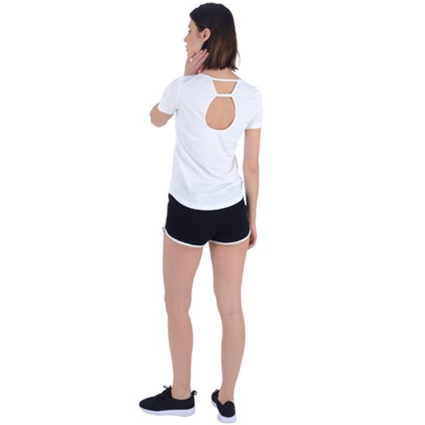 Back Circle Cutout Sports T-Shirt 