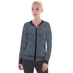 Velvet jacket Madeline invert black collar - Velvet Zip Up Jacket