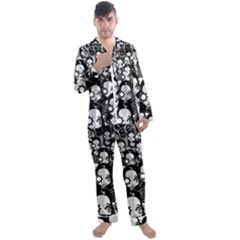 Men s Long Sleeve Satin Pajamas Set