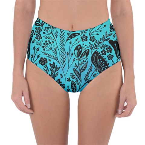 Reversible High-Waist Bikini Bottoms 