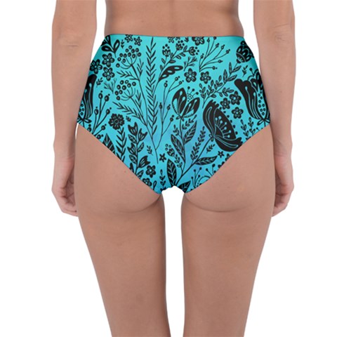 Reversible High-Waist Bikini Bottoms 