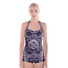 mask suit fiji - Boyleg Halter Swimsuit 