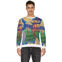 men s fleece sweatshirt - taos pow wow