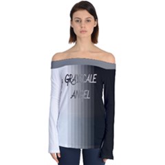 Grayscale Angel - Off Shoulder Long Sleeve Top