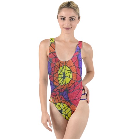 High Leg Strappy Swimsuit 