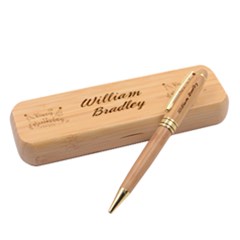 Personalized Happy Birthday Name - Alderwood Pen Set