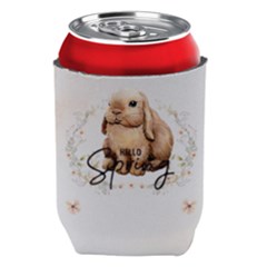 Personalized Easter Vintage Rabbit Illustration Name - Can Cooler