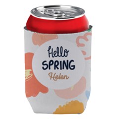 Personalized Spring Floral Pattern Name - Can Cooler