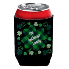 Personalized St Patricks Day Clover Family Name - Can Cooler