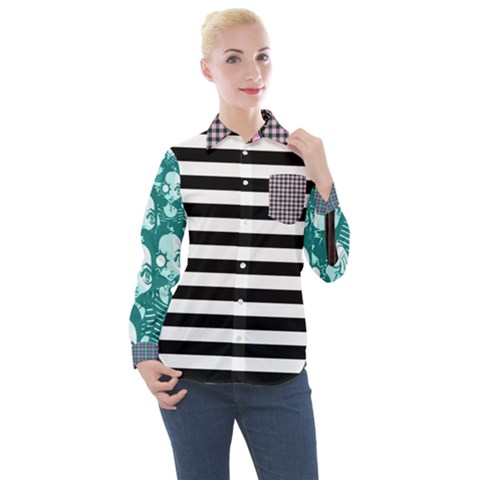 Women s Long Sleeve Pocket Shirt 