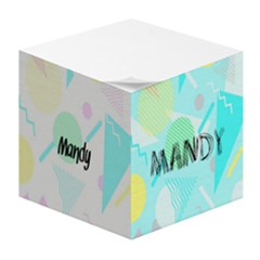 Personalized Name Graphic Pattern - Paper Note Cube