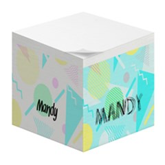 Personalized Name Graphic Pattern - Paper Note Cube Personalized Name Graphic Pattern - Paper Note Cube
