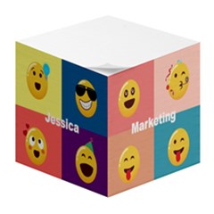 Personalized Name Emoji Graphic - Paper Note Cube