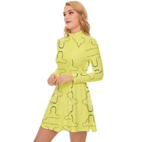 Long Sleeve Velour Longline Dress 