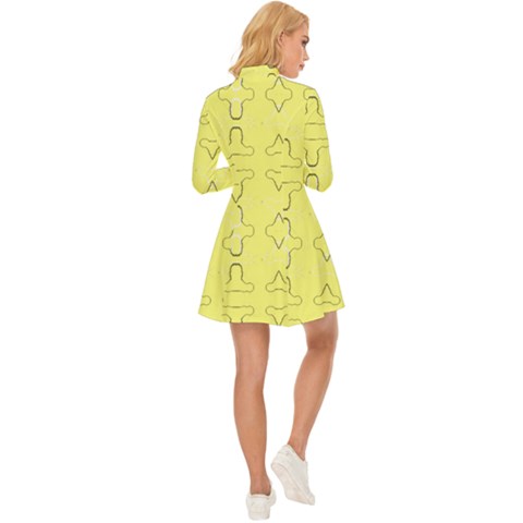 Long Sleeve Velour Longline Dress 