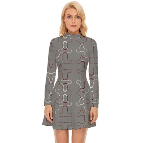 Long Sleeve Velour Longline Dress 