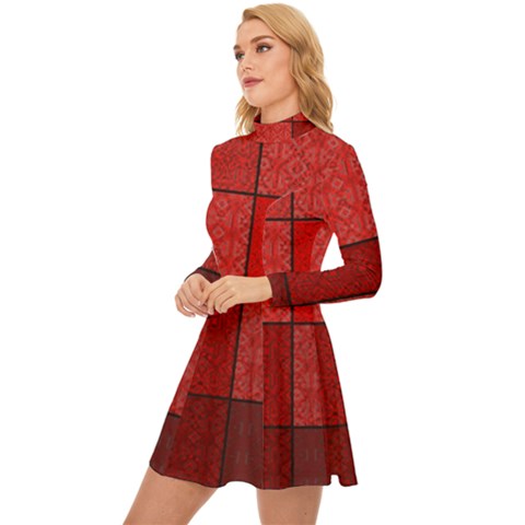 Long Sleeve Velour Longline Dress 
