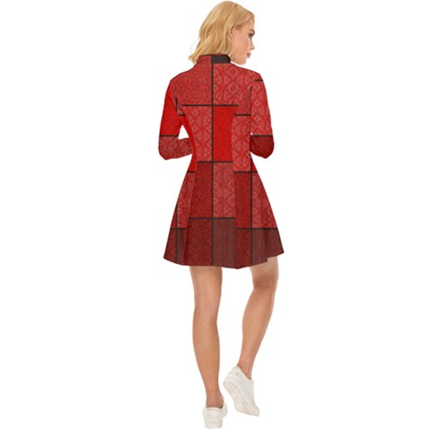 Long Sleeve Velour Longline Dress 
