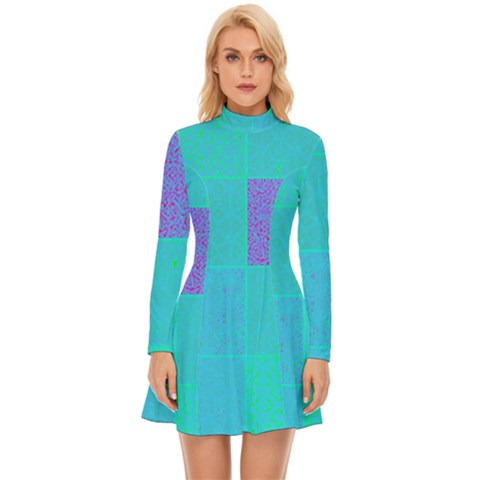 Long Sleeve Velour Longline Dress 