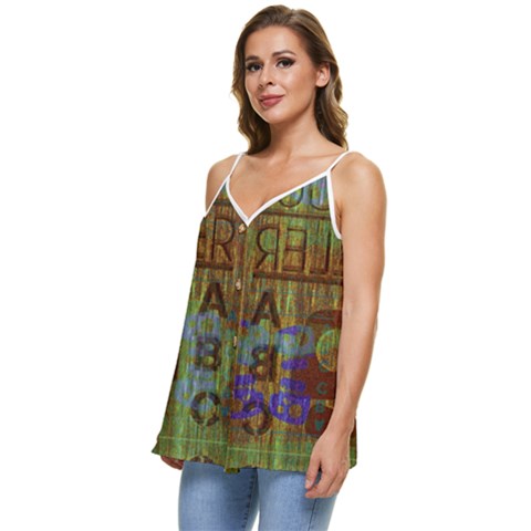 Casual Spaghetti Strap Chiffon Top 