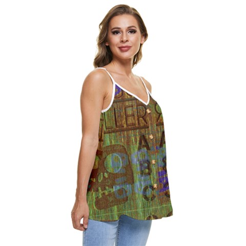 Casual Spaghetti Strap Chiffon Top 