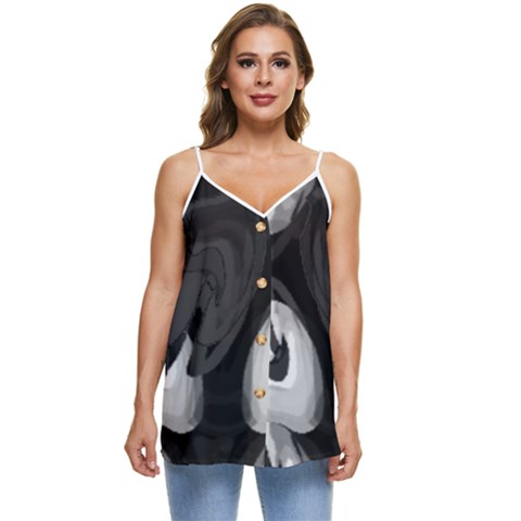 Casual Spaghetti Strap Chiffon Top 
