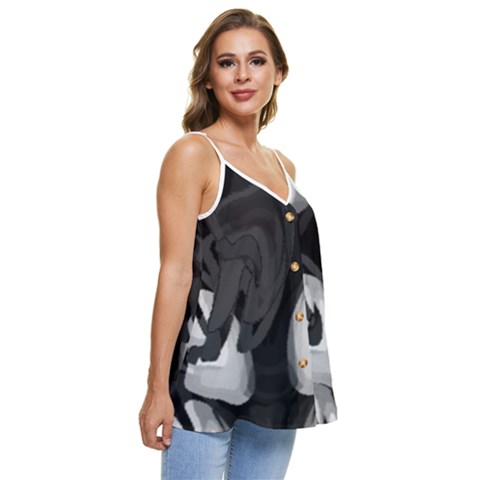 Casual Spaghetti Strap Chiffon Top 