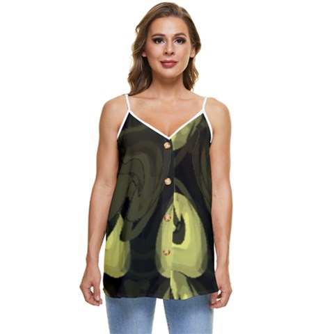 Casual Spaghetti Strap Chiffon Top 