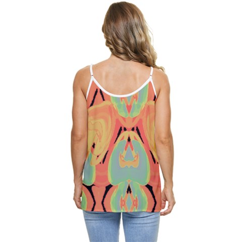 Casual Spaghetti Strap Chiffon Top 