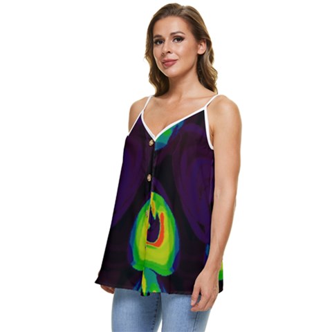 Casual Spaghetti Strap Chiffon Top 