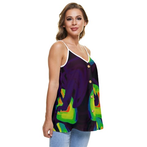 Casual Spaghetti Strap Chiffon Top 