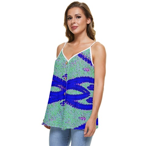 Casual Spaghetti Strap Chiffon Top 