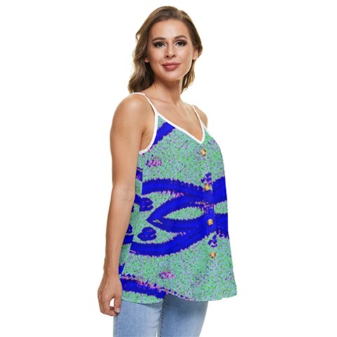 Casual Spaghetti Strap Chiffon Top 