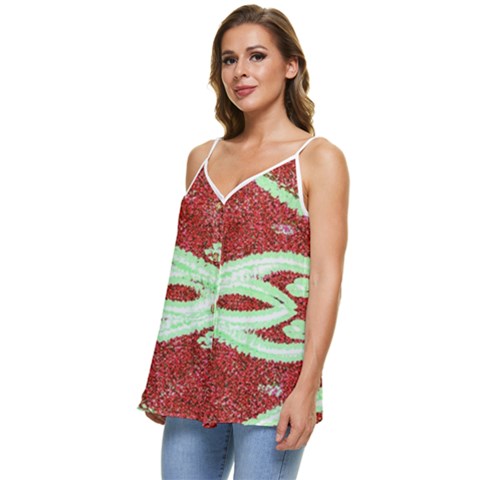 Casual Spaghetti Strap Chiffon Top 