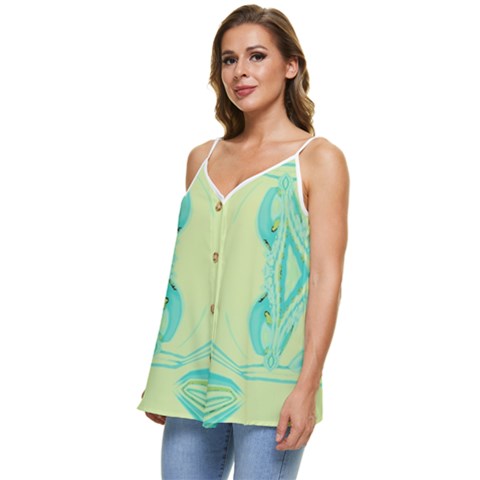 Casual Spaghetti Strap Chiffon Top 