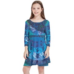 Kids  Quarter Sleeve Skater Dress