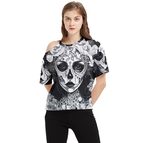 One Shoulder Cut Out T-Shirt 