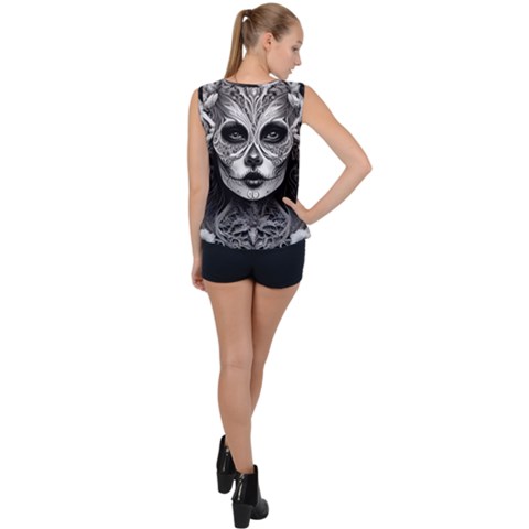 Bubble Hem Chiffon Tank Top 
