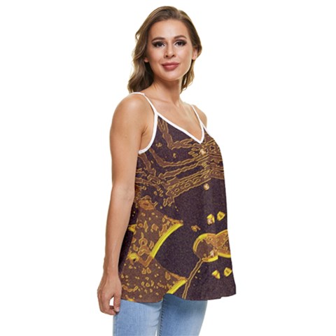 Casual Spaghetti Strap Chiffon Top 