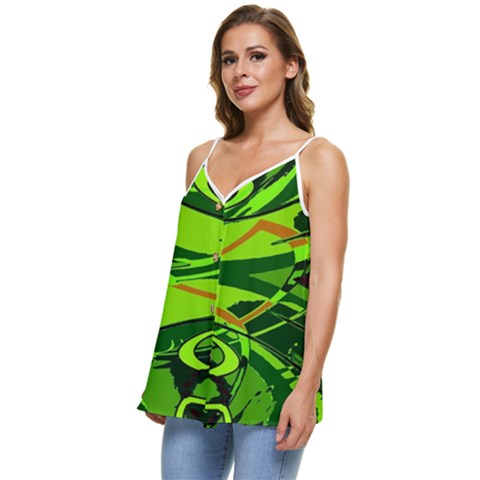 Casual Spaghetti Strap Chiffon Top 