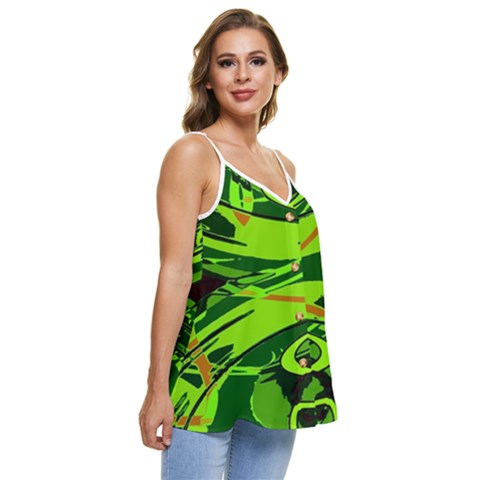 Casual Spaghetti Strap Chiffon Top 