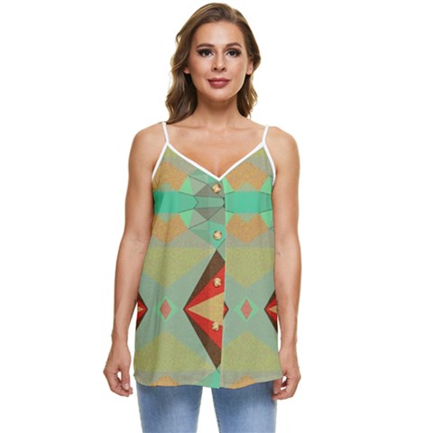 Casual Spaghetti Strap Chiffon Top 