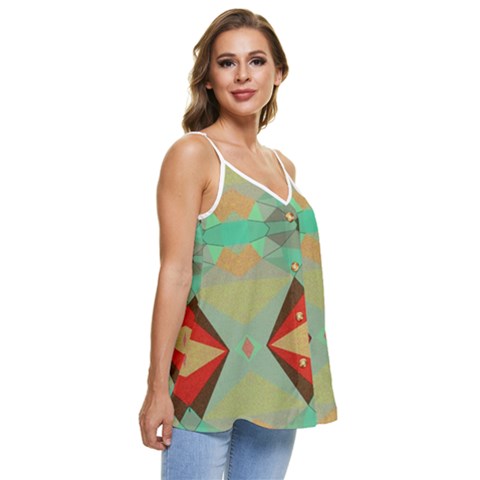 Casual Spaghetti Strap Chiffon Top 