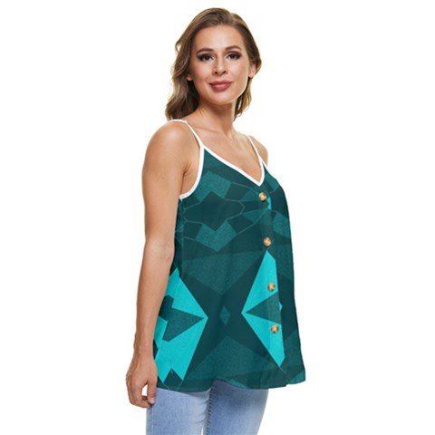 Casual Spaghetti Strap Chiffon Top 